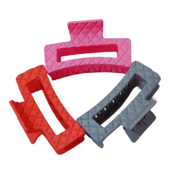 3 Pack Large Rectangle Hair Claw
