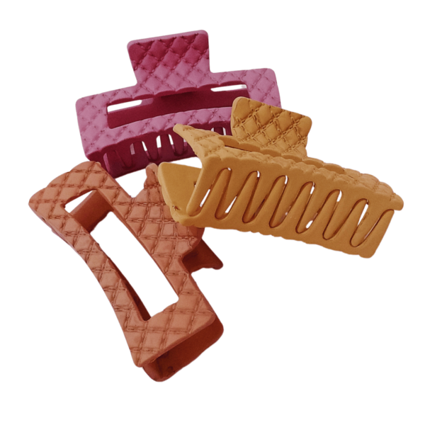 3 Pack Large Rectangle Hair Claw - Image 2