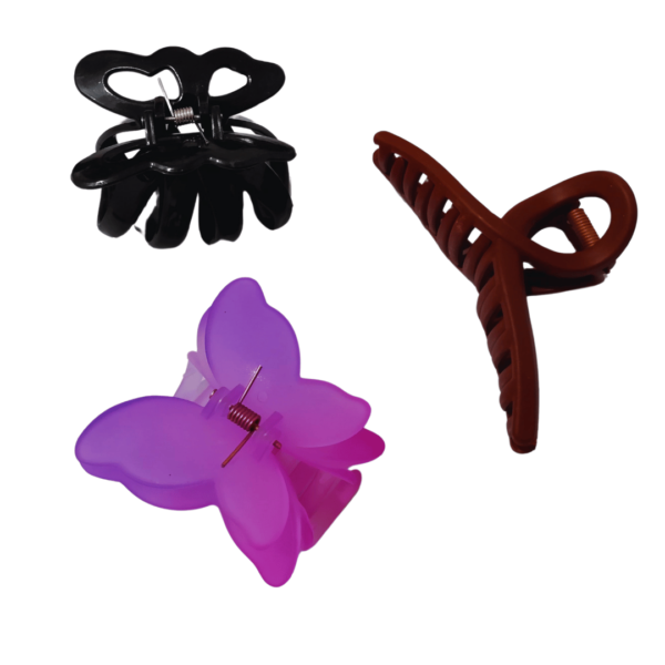 Set Of 3 (Random Colours) Hair Claw - Image 5