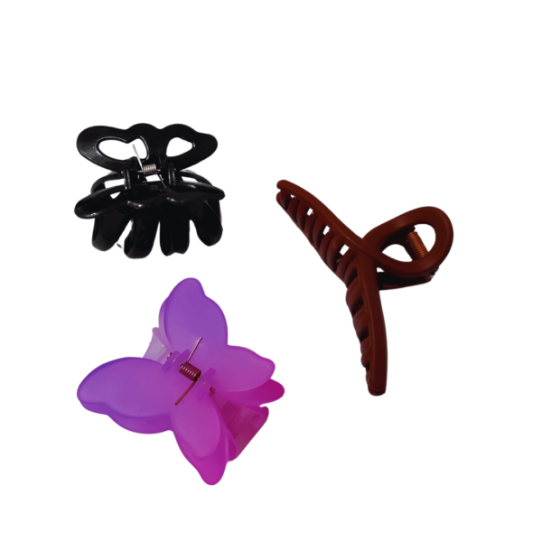 Set Of 3 (Random Colours) Hair Claw - Image 3