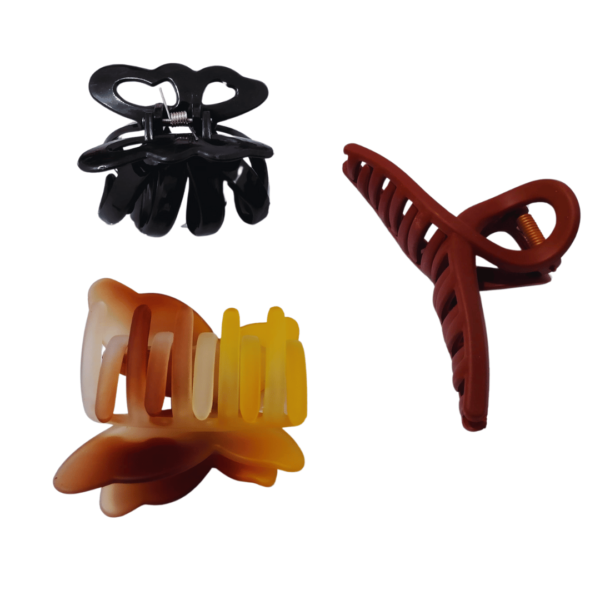 Set Of 3 (Random Colours) Hair Claw - Image 2